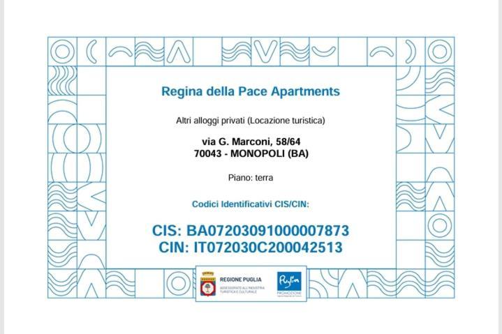 Regina Della Pace Apartments & Suite Con Sauna Monopoli Eksteriør bilde